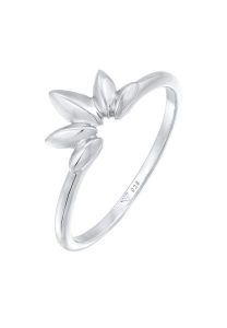 Elli Damski Kształt Liścia Natura Elegancki ze srebra próby 925 Sterling Silver Pierścionki 1 ct. Szare pierścionki Elli, srebrne. Za 163,99 zł.