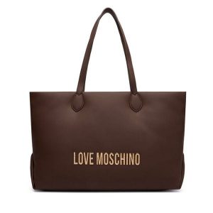 Torebka LOVE MOSCHINO. Brązowe shopper bag LOVE MOSCHINO, bez wzorów, bez dodatków. Za 759,99 zł.