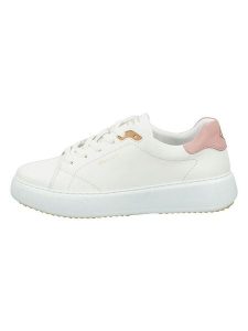 GANT Footwear Skórzane sneakersy "Custly" w kolorze biało-jasnoróżowym rozmiar: 42. Białe trampki GANT Footwear, bez wzorów, bez zapięcia. Za 187,07 zł.