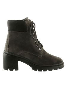 Högl Skórzane botki "Gia" w kolorze szarym rozmiar: 38,5. Czarne botki HÖGL, bez wzorów, bez obcasa, bez zapięcia. Za 590,20 zł.