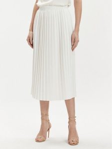 Kontatto Spódnica plisowana NO222C Écru Regular Fit. Spódnice Kontatto, bez wzorów, z syntetyku. Za 289,99 zł.