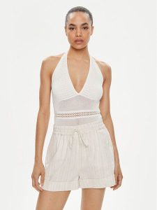 TWINSET Body 241TT3113 Biały Slim Fit. Białe body i gorsety Twinset, bez wzorów, z syntetyku. Za 749,99 zł.