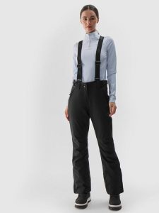 4F Spodnie narciarskie membrana 5000 damskie - czarne XS. Czarne spodnie sportowe 4f, na zimę, m, bez wzorów, z dzianiny, narciarskie. Za 299,99 zł.