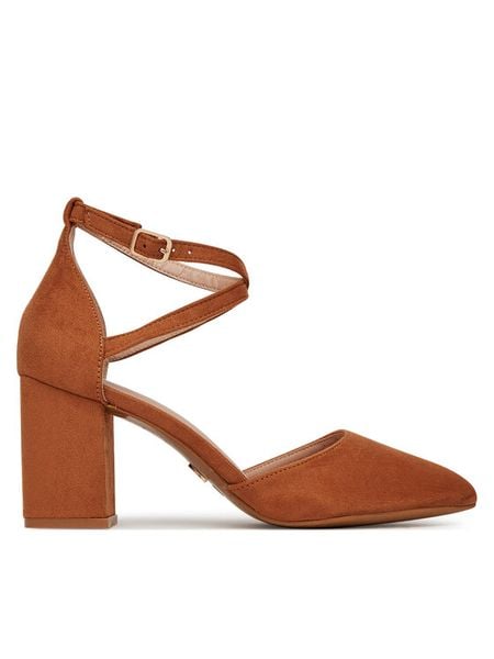 DeeZee Czółenka DZ0068 Brązowy. Brązowe czółenka DeeZee, bez wzorów, z materiału, bez obcasa, bez zapięcia. Za 139,99 zł.