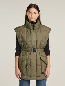 G-Star Kamizelka w kolorze khaki rozmiar: XL. Brązowe kamizelki G-Star, xl, bez wzorów, z tkaniny, bez kołnierzyka, bez ramiączek, bez kaptura. Za 285,49 zł.
