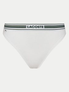 Lacoste Stringi 8F5147 Biały. Białe stringi Lacoste, bez wzorów, z bawełny. Za 69,99 zł.
