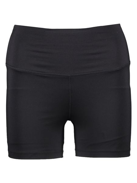 4F Szorty funkcyjne w kolorze czarnym rozmiar: S. Czarne spodenki sportowe 4f, s, bez wzorów, z materiału, z podwyższonym stanem, outdoorowe. Za 73,95 zł.