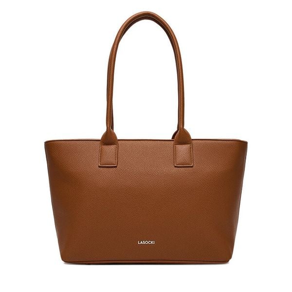 Torebka Lasocki. Brązowe shopper bag Lasocki, bez wzorów, bez dodatków. Za 189,99 zł.