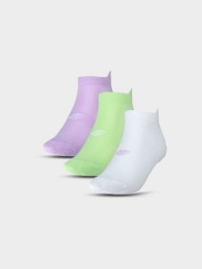 4F Skarpetki treningowe przed kostkę (3-pack) damskie - multikolor 35-38. Skarpetki 4f, bez wzorów, z elastanu. Za 44,99 zł.