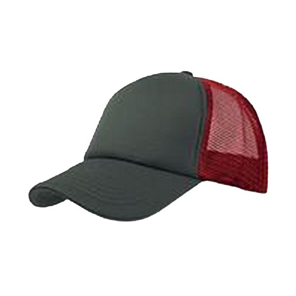 5panelowa Czapka Trucker Rapper. Czerwone czapki ATLANTIS, bez wzorów. Za 45,99 zł.