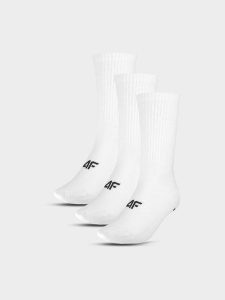 4F Skarpety casual za kostkę (3-pack) damskie - białe 35-38. Białe skarpetki 4f, bez wzorów, z bawełny. Za 54,99 zł.