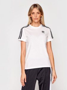 Adidas T-Shirt adicolor Classics 3-Stripes GN2913 Biały Regular Fit. Białe t-shirty ADIDAS, bez wzorów, z bawełny, bez kołnierzyka, bez ramiączek. Za 89,99 zł.
