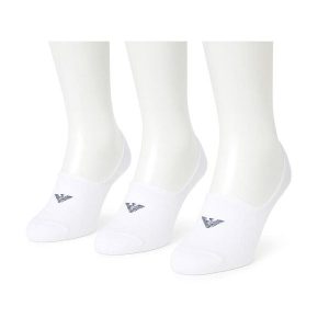 Skarpety mikrostopki Emporio Armani Calza 3-Pack. Białe skarpetki EMPORIO ARMANI CONNECTED, bez wzorów. Za 79,00 zł.
