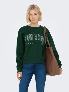 ONLY Bluza w kolorze zielonym rozmiar: L. Zielone bluzy ONLY, l, bez wzorów, bez kaptura. Za 85,45 zł.