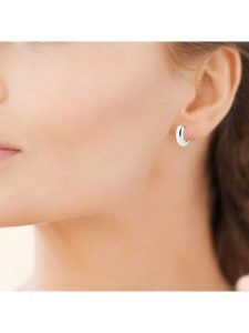 L'atelier précieux Srebrne kolczyki-kreole rozmiar: onesize. Szare kolczyki l'Atelier precieux, srebrne. Za 252,99 zł.