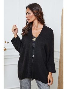 So Cachemire Kardigan "Enouka" w kolorze czarnym rozmiar: S. Czarne kardigany So Cachemire, s, bez wzorów, z wełny, bez ramiączek. Za 146,45 zł.