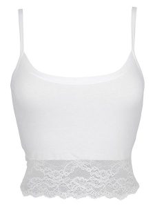 COTONELLA Top w kolorze białym rozmiar: L. Białe topy COTONELLA, l, bez wzorów, z koronki, bez kołnierzyka, bez ramiączek. Za 37,30 zł.