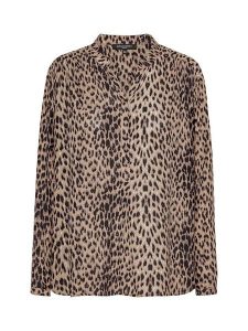 Ilse Jacobsen Bluzka w kolorze jasnobrązowo-czarnym rozmiar: 40. Brązowe bluzki Ilse Jacobsen, bez wzorów, z wiskozy, bez kołnierzyka, bez ramiączek. Za 118,56 zł.