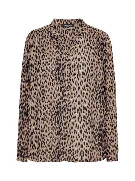 Ilse Jacobsen Bluzka w kolorze jasnobrązowo-czarnym rozmiar: 40. Brązowe bluzki Ilse Jacobsen, bez wzorów, z wiskozy, bez kołnierzyka, bez ramiączek. Za 117,73 zł.