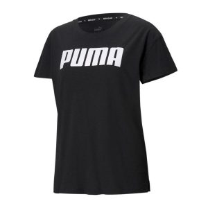 Damska Koszulka Z Logo Rtg. Czarne bluzki Puma, s, bez wzorów, sportowe, bez kołnierzyka, bez ramiączek. Za 131,99 zł.