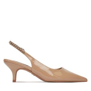 Czółenka Nine West. Brązowe czółenka Nine West, bez wzorów, bez obcasa, bez zapięcia. Za 229,99 zł.