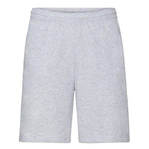 Lekkie Spodenki Dla Dorosłych Unisex. Szare szorty FRUIT OF THE LOOM, bez wzorów, sportowe. Za 66,99 zł.