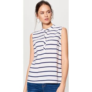 Zwiewny top z zapięciem przy dekolcie - Wielobarwn. Bluzki marki Mohito. W wyprzedaży za 39,99 zł.