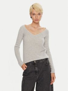 Hugo Sweter Shakilyna 50522533 Szary Slim Fit. Szare swetry klasyczne Hugo, l, z wełny, bez kołnierzyka. Za 319,99 zł.