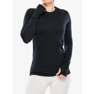 Bluza termoaktywna damska Houdini Desoli Light Crew. Czarne bluzy Houdini, na zimę, s, bez wzorów, bez kaptura. Za 371,99 zł.