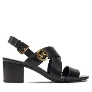Sandały MICHAEL Michael Kors. Czarne sandały MICHAEL Michael Kors, bez wzorów, bez obcasa, na słupku, bez zapięcia. Za 549,99 zł.