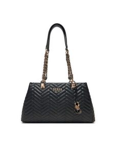 Guess Torebka HWQG95 08090 Czarny. Czarne torebki klasyczne Guess, z aplikacjami, ze skóry, bez dodatków. Za 399,99 zł.