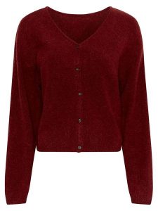 MOSS COPENHAGEN Kardigan "Milania" w kolorze bordowym rozmiar: XS/S. Czerwone kardigany Moss Copenhagen, z poliamidu. Za 222,94 zł.