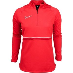 Bluza sportowa damska Nike Dri-Fit Academy. Czerwone bluzy Nike, bez wzorów, bez kaptura. Za 142,83 zł.