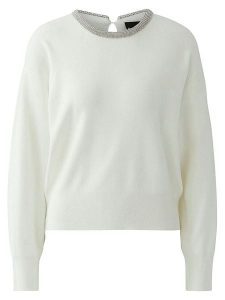 Oui Sweter w kolorze kremowym rozmiar: 46. Brązowe swetry oversize Oui, bez wzorów, bez ramiączek. Za 219,95 zł.