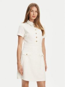 Guess Sukienka dzianinowa W5YK18 KCXO2 Écru Regular Fit. Sukienki Guess, m, z aplikacjami, z dzianiny, bez kołnierzyka, bez ramiączek. Za 569,99 zł.