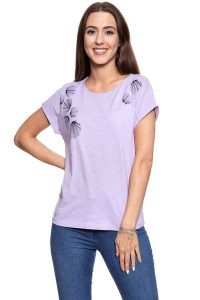 MUSTANG T SHIRT DAMSKI Audrey C Embro 1009480 8076. Fioletowe t-shirty Mustang, s, bez wzorów, bez kołnierzyka, bez ramiączek. W wyprzedaży za 39,99 zł.
