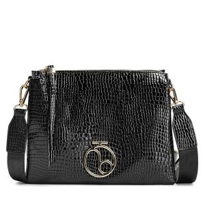 Torebka Nobo. Czarne listonoszki NOBO, bez wzorów, bez dodatków. Za 149,99 zł.