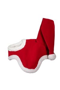 Czapka świąteczna dla konia HKM Christmas Liverpool. Czerwone czapki HKM, bez wzorów, z materiału, eleganckie. Za 108,00 zł.
