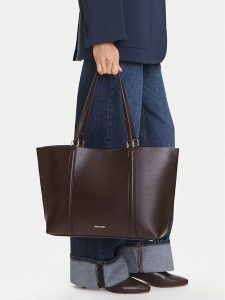 GINO ROSSI Torebka CEO-YANAY Brązowy. Brązowe shopper bag Gino Rossi, bez wzorów, z materiału, bez dodatków. Za 279,99 zł.