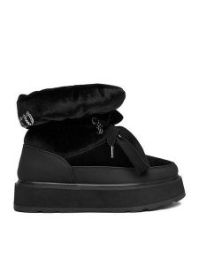 Juicy Couture Śniegowce EO-WS24267-01 Czarny. Czarne buty zimowe Juicy Couture, z materiału, bez obcasa, bez zapięcia. Za 329,99 zł.