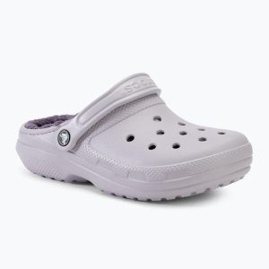 Klapki Crocs Classic Lined Clog. Szare klapki Crocs, bez wzorów, bez obcasa. Za 229,99 zł.
