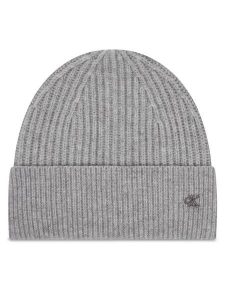 Calvin Klein Czapka Ck Metal Wool Beanie LV04D8032G Szary. Szare czapki Calvin Klein, bez wzorów, z wełny. Za 139,99 zł.