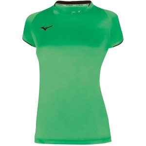 Koszulka damska Mizuno Wom Core SS. Czarne bluzki Mizuno, l, bez wzorów, sportowe, bez kołnierzyka, bez ramiączek. Za 123,00 zł.