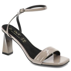 Szare Sandały S.Barski Eleganckie Buty Na Obcasie. Szare sandały S.BARSKI, bez wzorów, ze skóry ekologicznej, bez obcasa, na obcasie, bez zapięcia. Za 139,00 zł.