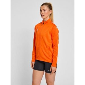 Bluza sportowa damska Hummel half zip Core XK. Brązowe bluzy Hummel, l, bez wzorów, z dresówki, bez kaptura. Za 212,50 zł.