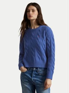Polo Ralph Lauren Sweter 211A91216004 Niebieski Straight Fit. Niebieskie swetry klasyczne Polo Ralph Lauren, l, z wełny, bez kołnierzyka. Za 559,99 zł.