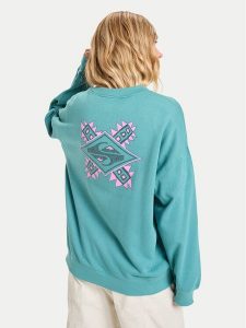 Quiksilver Bluza EQWFT03188 Niebieski Oversize. Niebieskie bluzy Quiksilver, xl, bez wzorów, z bawełny, bez kaptura. Za 259,99 zł.