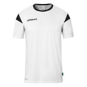 Koszulka Uhlsport Squad 27. Białe bluzki Uhlsport, bez wzorów, z dżerseju, sportowe, bez kołnierzyka, bez ramiączek. Za 122,50 zł.