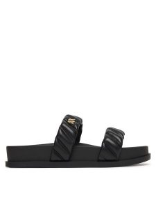 Armani Exchange Klapki XW002574 AF22799 UC001 Czarny. Czarne klapki Armani Exchange, bez wzorów, ze skóry, bez obcasa. Za 453,99 zł.