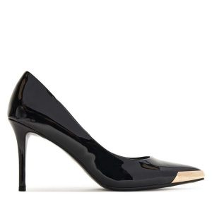 Szpilki Versace Jeans Couture. Czarne szpilki Versace Jeans Couture, bez wzorów, z jeansu, bez obcasa. Za 669,99 zł.